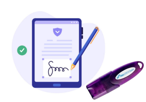 Businessman signing contract with digital pen on phone. Digital signature, business contract, electronic contract, e-signature concept. Vector illustration in flat design for web banner, mobile app